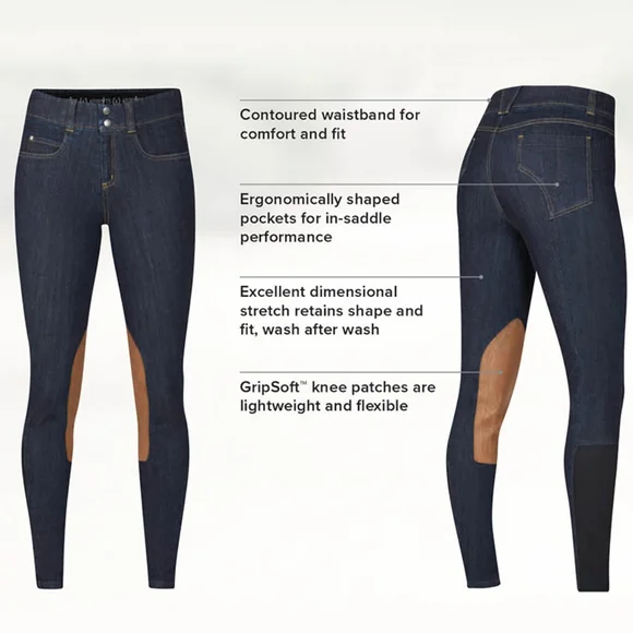 🏇🌞Kerrits Denim stretch kneepatch breeches - Picture 7 of 7